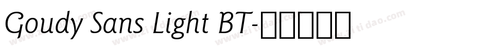 Goudy Sans Light BT字体转换